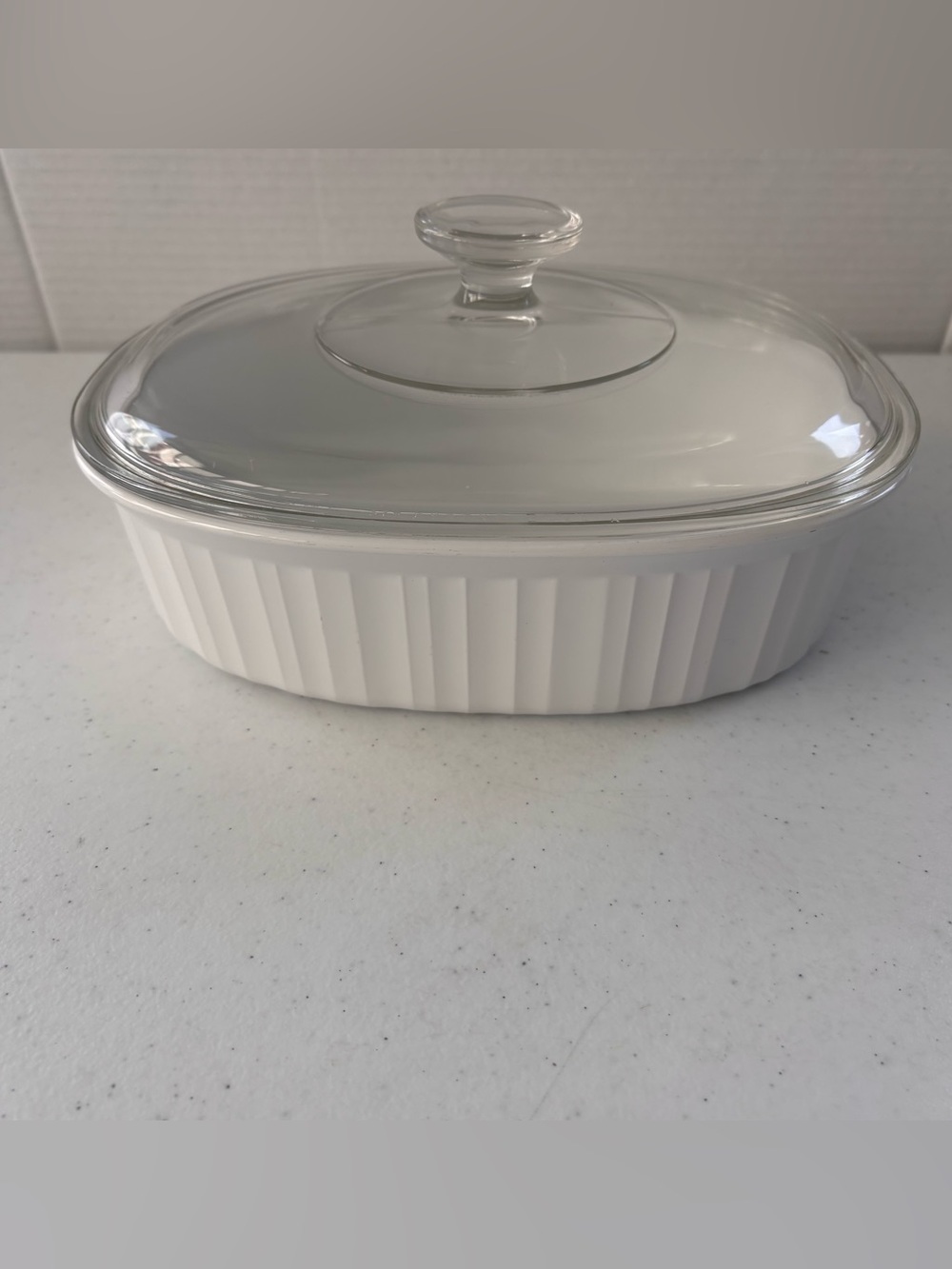 Corningware White Oval Ceramic Baker